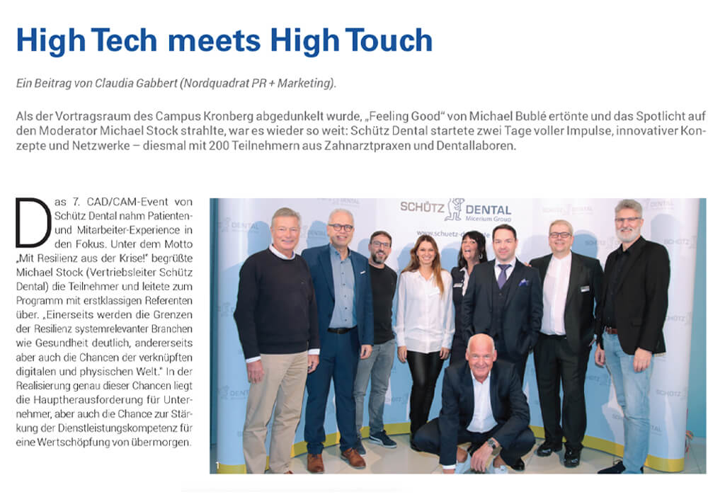 Nordquadrat PR + Marketing - Claudia Gabbert - News - High Tech meets High Touch
