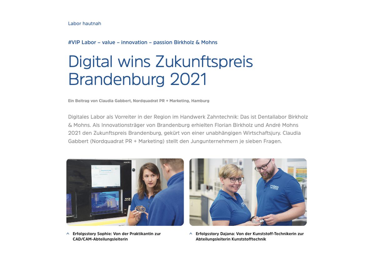 Nordquadrat PR + Marketing - Claudia Gabbert - News - Digital wins Zukunftspreis Brandenburg 2021
