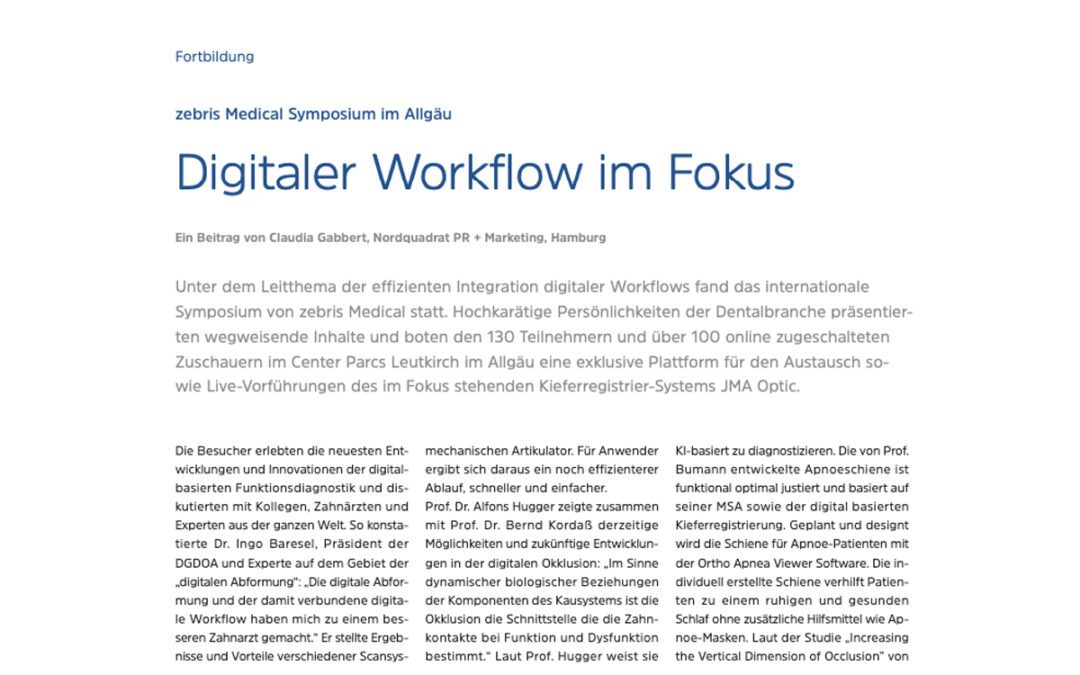 Digitaler Workflow im Fokus