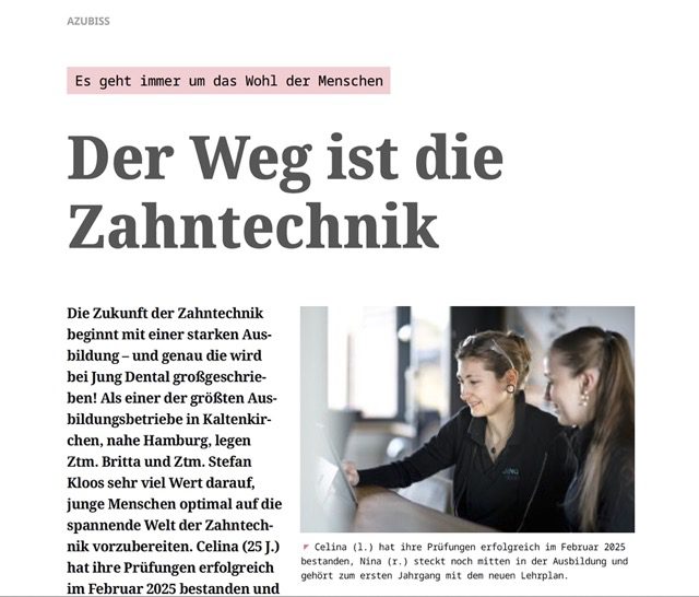 Der Weg ist die Zahntechnik