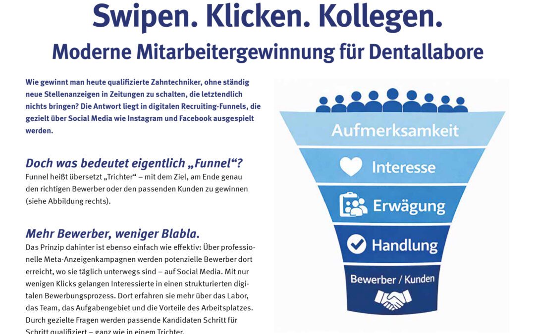 Moderne Mitarbeitergewinnung für Dentallabore