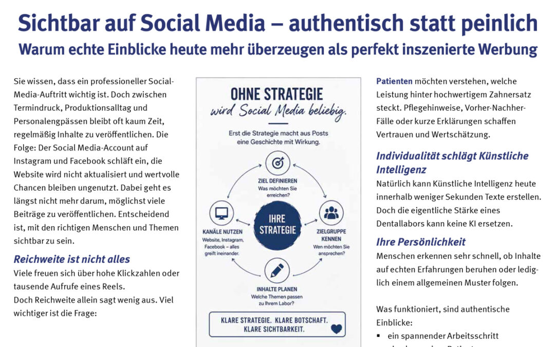 Sichtbar auf Social Media – authentisch statt peinlich