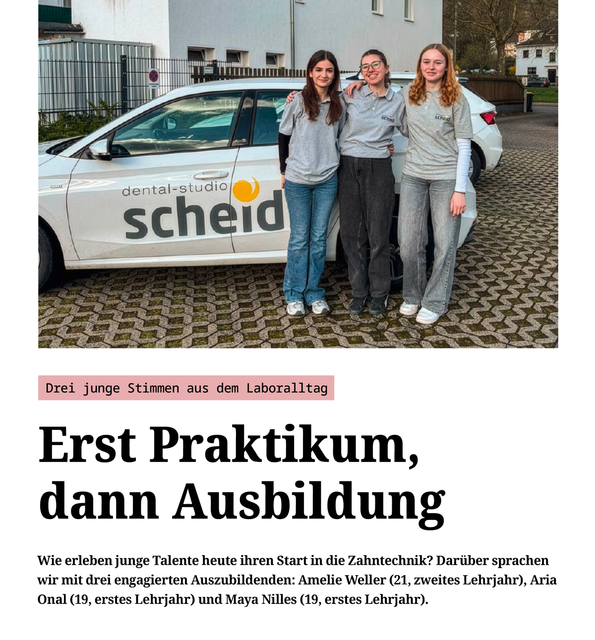 Erst Praktikum, dann Ausbildung